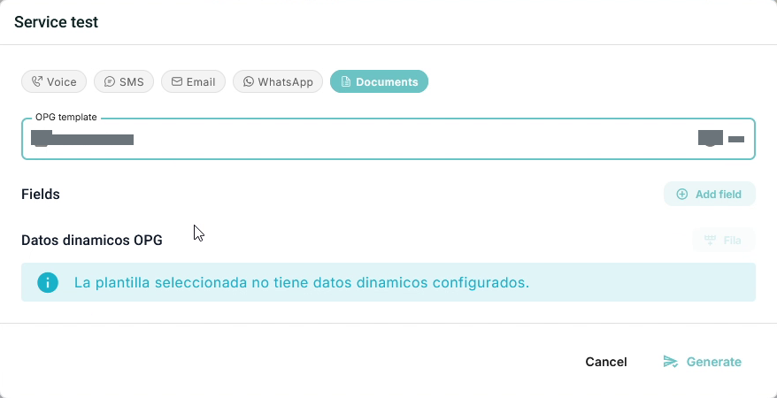 Documents service test
