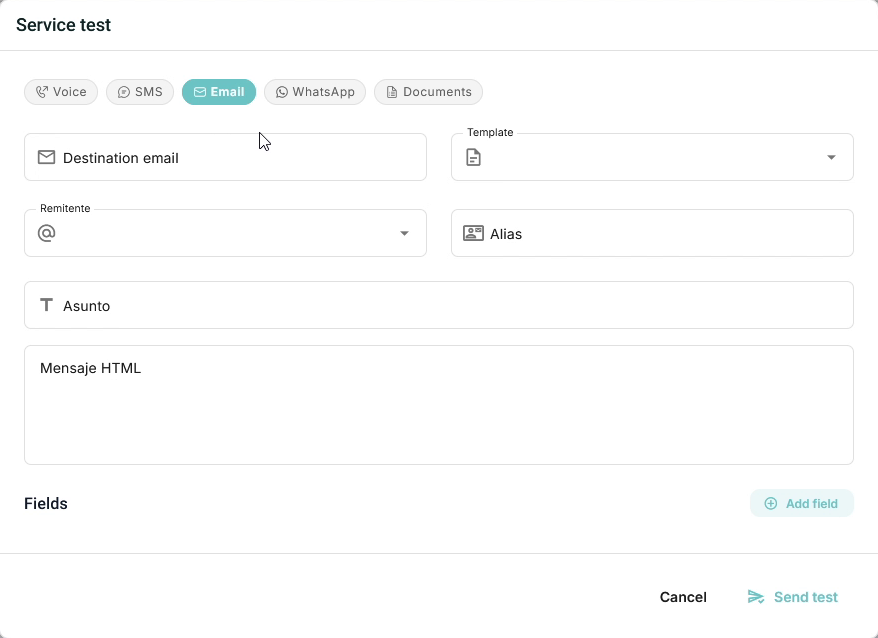 Email service test